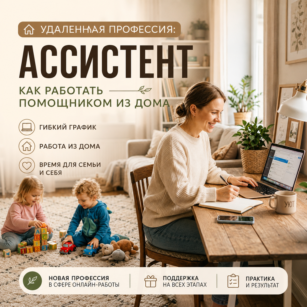 Удаленная профессия: Ассистент